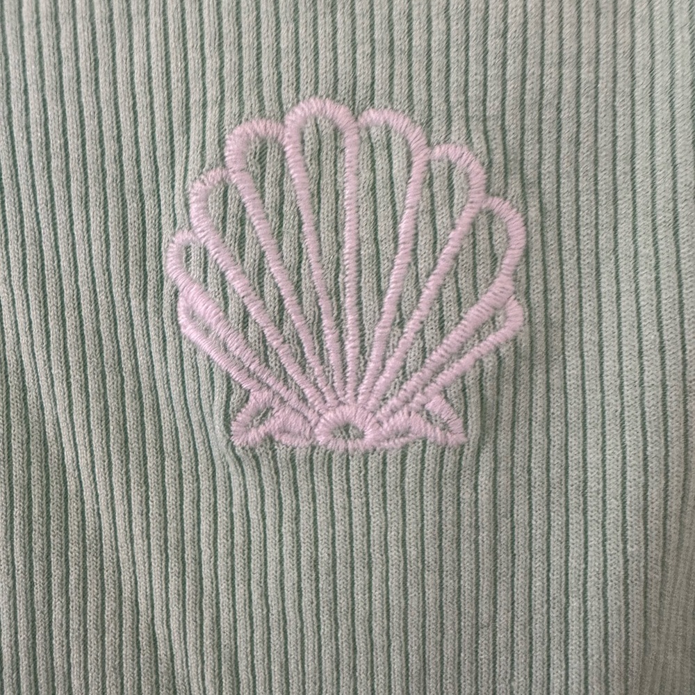 Wild Fable Embroidered Ribbed Tank, Small - Picture 2 of 5